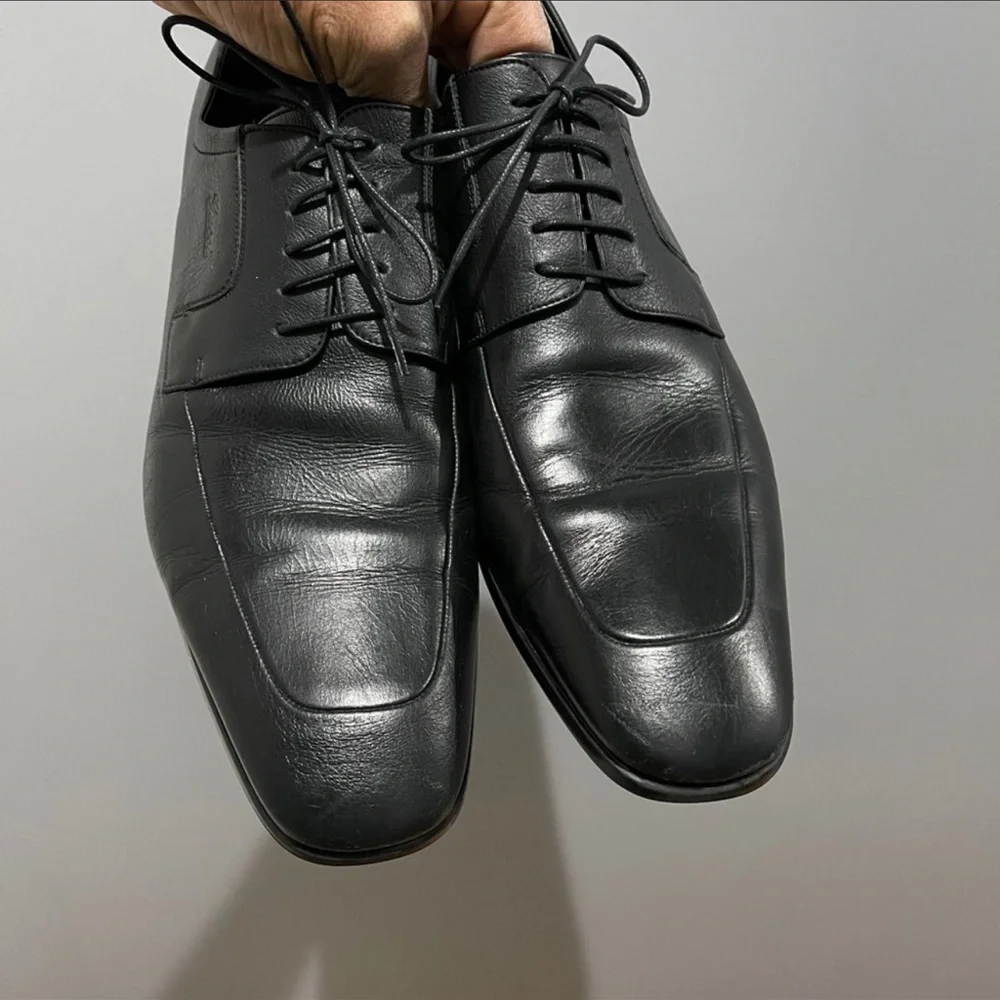 Nice Classic Gucci Derby Lace-ups. Black Sz 10 - Picture 2 of 11